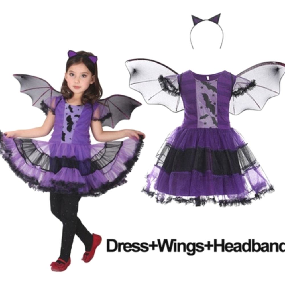 Purple Bat Girl Costume